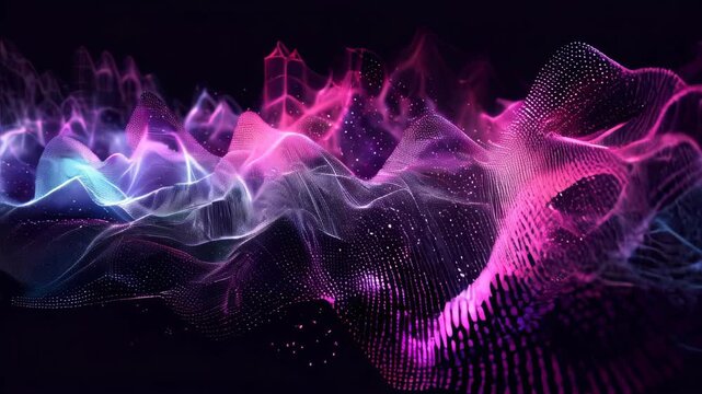 video of Abstract Digital EQ Music Equalizer. Sound Wave Design Element. Speaking Sound Wave Vector Illustration. Artificial Intelligence AI Assistant Voice Visualization