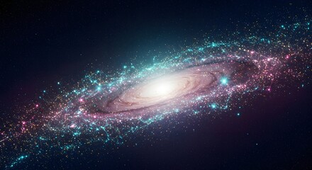 Fototapeta premium galaxy spiral arms shining bright a cosmic dance of stars nebula light in the deep universe perfect for science documentaries