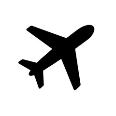 airplane icon isolated on white