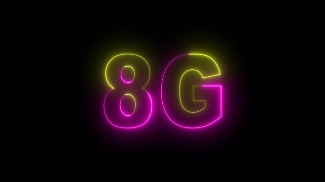 8g technology wireless data high-speed internet network concept motion graphic animation 8k. 8G Wireless Technologies. Technology Network Digital Data Connection Animation. 