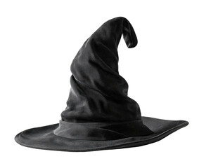 Dark, wide-brimmed witch's hat
