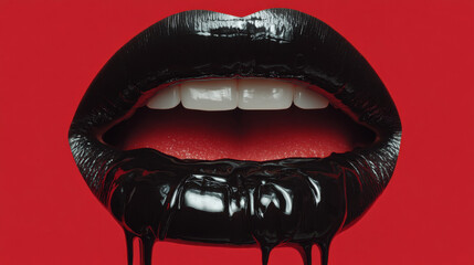 Fashion black lips