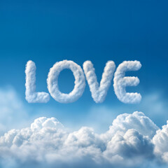 word love cloud on the sky