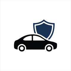Car Insurance Shield Protection Icon automobile vehicle