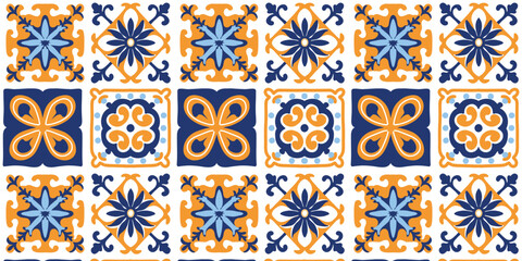 vector illustration traditional tile set