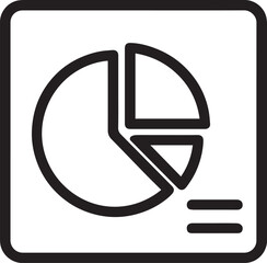 Nutrition chart with pie sections outline vector icon