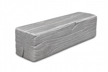 Realistic 3d rendering of a grey wooden beam isolated on transparent background, perfect for architectural visualizations or design projects
