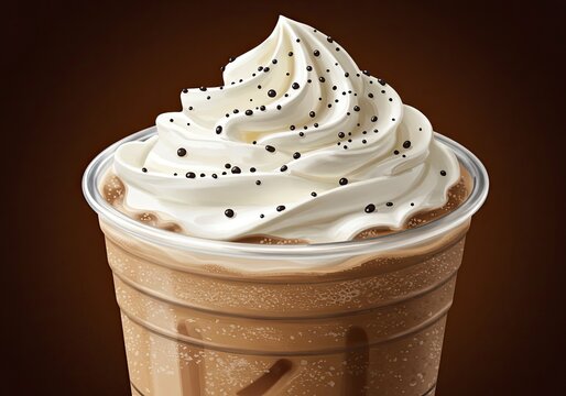 Decadent Mocha Frappe: Creamy Swirls and Chocolate Sprinkles Delight