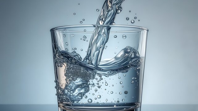 water pouring into glass - Powered by Adobe