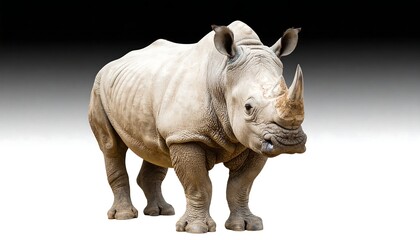 Obraz premium Rhinoceros Portrait, Studio Shot, Zoo