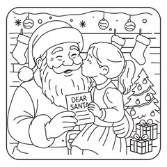 Christmas Coloring Pages Bundle, Christmas Coloring Book Pages, Kids, Adults, Teens, Black and white Drawing, Line Art, Vector Illustration, bold and easy, Coloring book, Coloring Pages, 