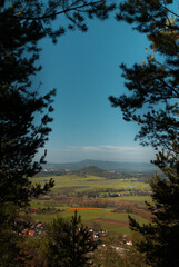 Obraz premium two hills in the landscape