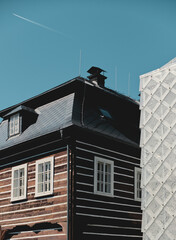 wooden building in the city
