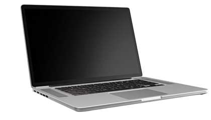 Laptop angled view, blank screen (1)