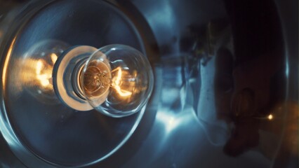 Close up of light bulb