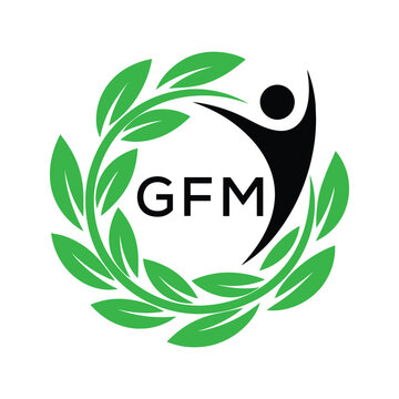GFM Eco Logo Design. GFM Human Figure  design for entrepreneur and business. GFM best icon Symbol Branding.
