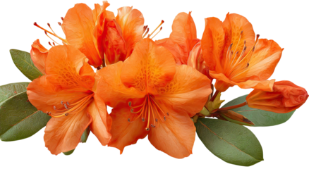 Close-up of vibrant orange azaleas