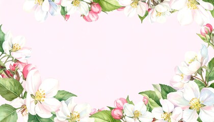 Spring Floral Border Illustration