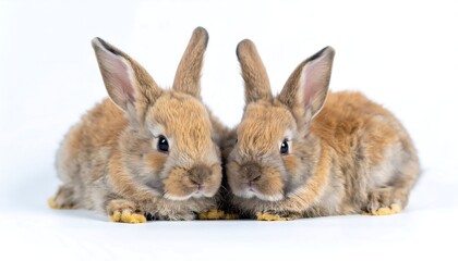 Obraz premium Two Baby Rabbits Studio Shot
