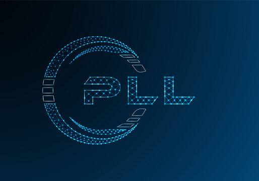 PLL low poly letter logo vector design. PLL lower poly logo design. Low poly logo.