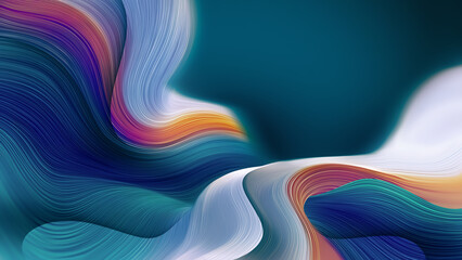 Obraz na płótnie Canvas Colorful Abstract Swirl Shapes Create a Vibrant Gradient Backdrop