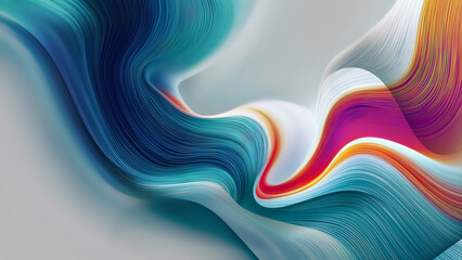 Naklejka na ściany i meble Vibrant Gradient With Colorful Abstract Swirls