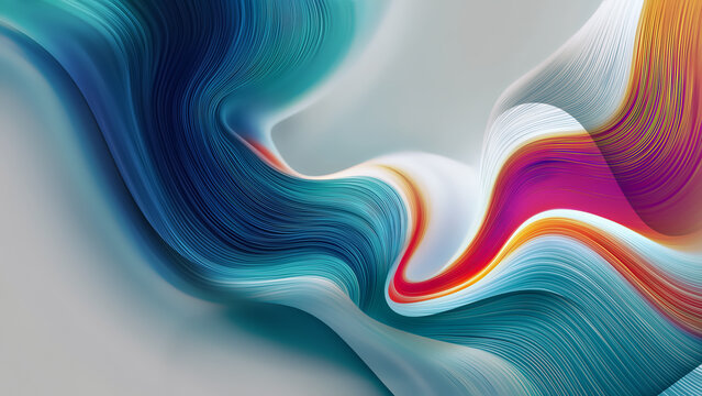 Vibrant Gradient With Colorful Abstract Swirls