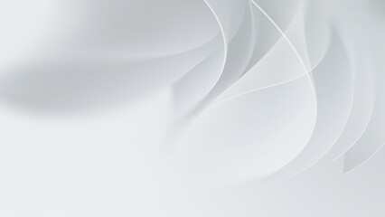 Elegant Abstract 3D Waves on a Clean White Background