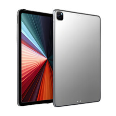iPad Pro 11 Inch M4 Front View Realistic Tablet Air5 in Gray and Silver Blank Model png Modern Device png Sleek Design png High-Resolution Digital Artwork png