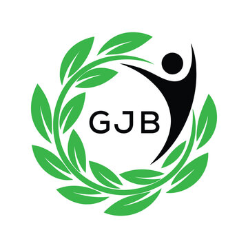GJB Eco Logo Design. GJB Human Figure  design for entrepreneur and business. GJB best icon Symbol Branding.
