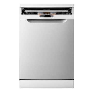 Modern stainless steel dishwasher with sleek design, user-friendly controls and energy-efficient features