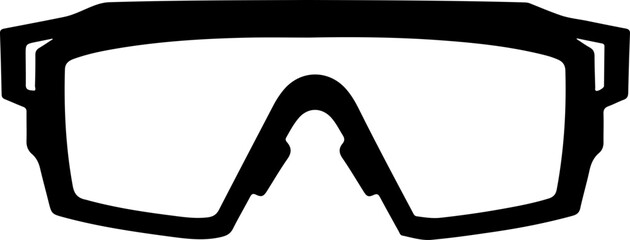 safety glasses silhouette vector illustration