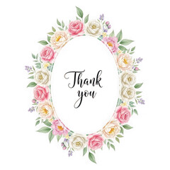 Fototapeta premium Elegant oval floral frame featuring delicate roses and greenery perfect for invitations and cards transparent background