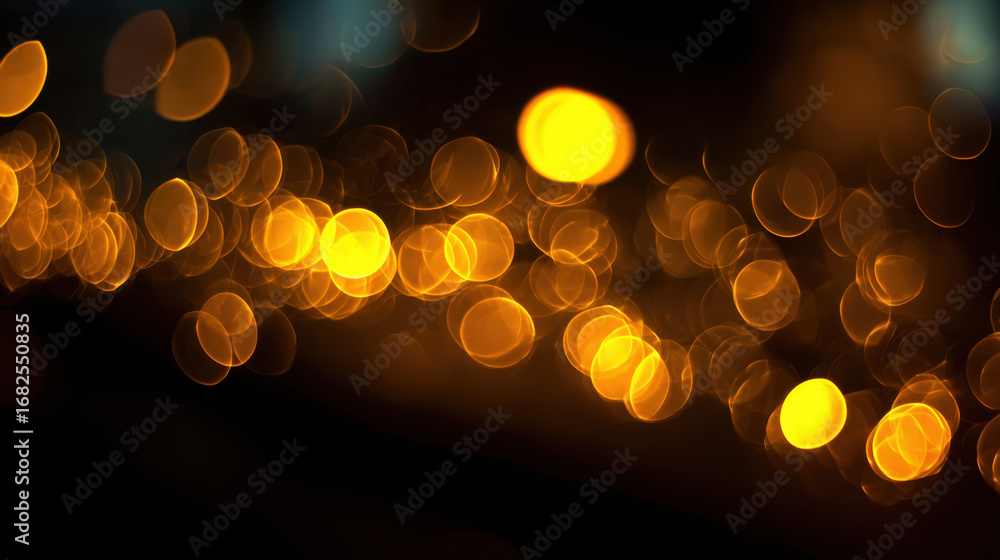 Poster soft, glowing orbs of light create warm and inviting atmosphere in this blurred background. bokeh ef
