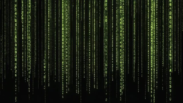abstract green binary code background