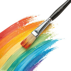 Obraz premium Oil paint brush stroke on white background PNG creative art brushstroke transparent image isolated painting texture design illustration artistic expression PNG