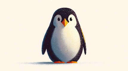 Naklejka premium penguin on a white background