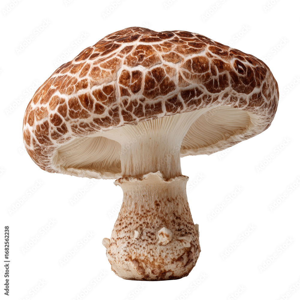 Poster exquisite toadstool specimen displaying intricate patterns on a contrasting plain setting