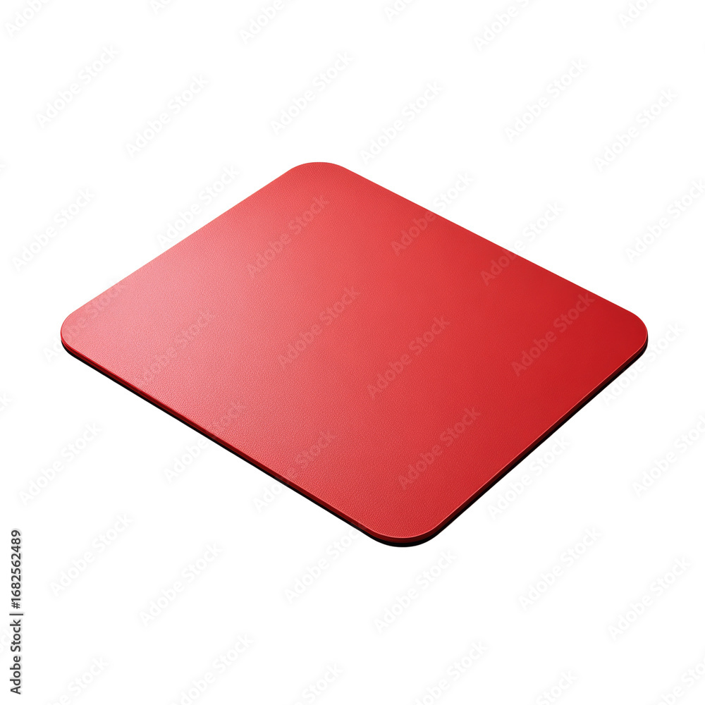 Aufkleber red geometric figure with softened edges floating in a minimalistic composition isolated without