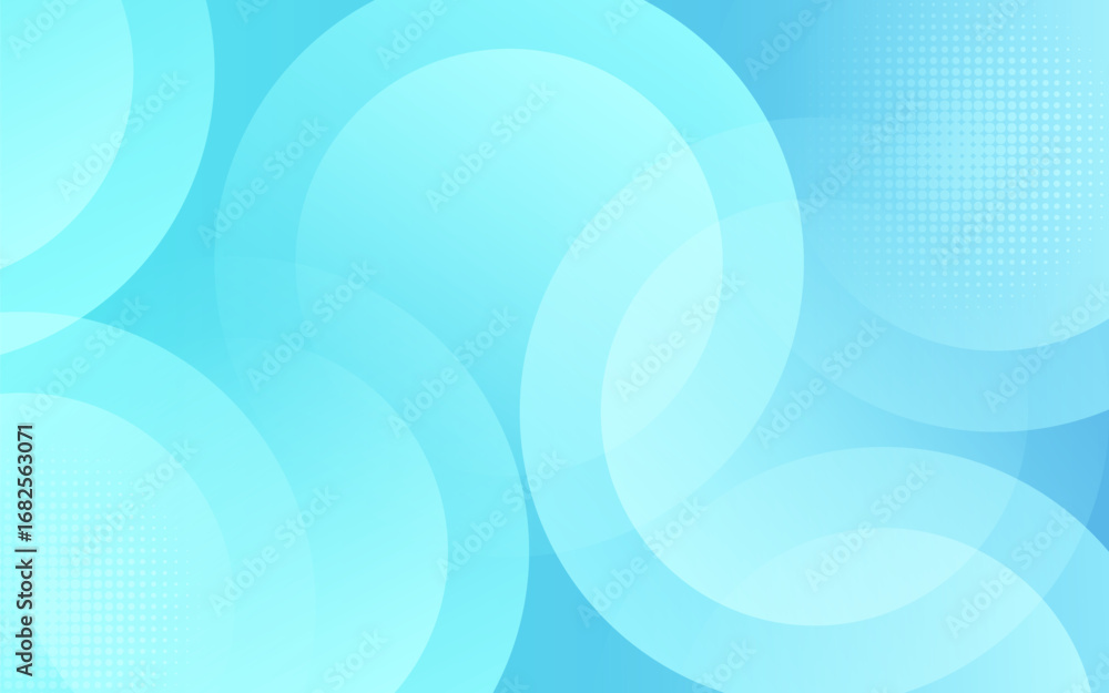 Poster modern conceptual banner background featuring translucent light blue circles in an overlapping geome