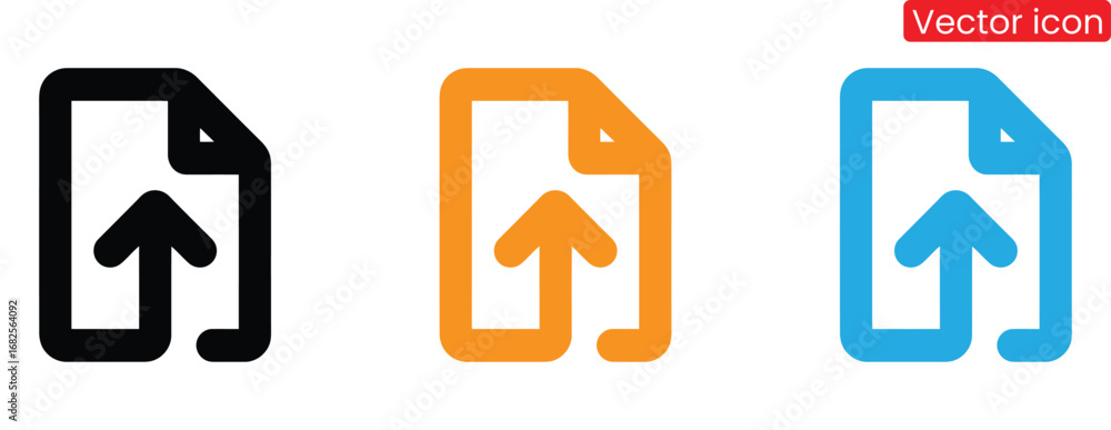 Poster folder icon set. folder vector icons,upload file icon set modern design for web and app interface vi
