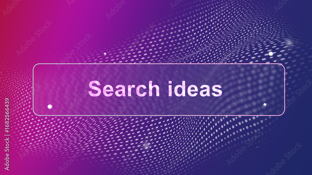 Poster creative design showcases search ideas with colorful patterns and modern aesthetics for digital mark