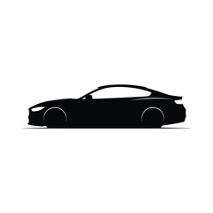 Sports Car Silhouette Coupe Design Vector