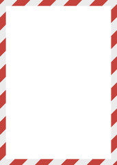 ストライプ柄のフレーム、縞模様、背景、クリスマスカラー、縦向き