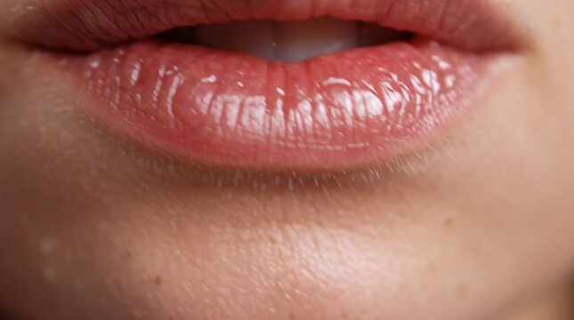 Mouth closeup. Lips texture. Lip skin