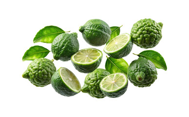 Obraz premium Freshly Harvested Bergamot Fruit Displayed on a Clean White Background