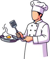 chefs culinary masterpiece a perfectly fried egg, expertly cooked, restaurantstyle, isolated on transparent background
