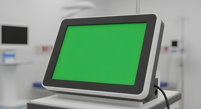 medical monitor green screen hospital room