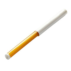 Amber colored roll in white packaging on black background, isolated on a transparent background