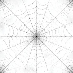 Intricate black and white spider web design.